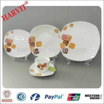 2014 Cheap Square English Porcelain Brand Names Dinner Set House Designs